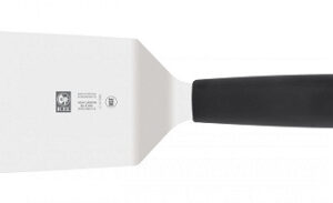 Лопатка 27,5 см. изогнутая раб. часть 11*9 см. нерж. широкая с пластик. ручкой, черная Icel /1/6/