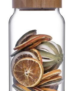 Банка для сыпучих прод. 1130 мл. с дерев. крышкой Вуди /1/6/288/