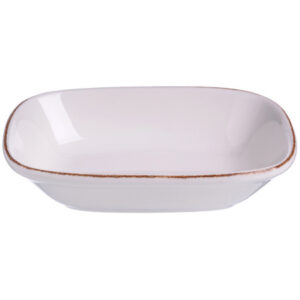 Салатник 140*100 мм. 160 мл. h=35 мм., касалетка Ретро коричневый край, форма Гурмэ Bonna /1/12/2040/