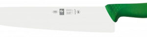 Нож поварской 300/440 мм. Шеф узкое лезвие, зеленый антибактер. ручка HoReCa Icel /1/6/