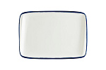Блюдо прямоуг. 230*160 мм. Линеа Синий, форма Мув  Bonna/1/12/1260/