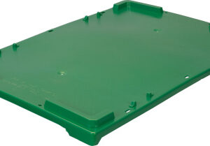 Крышка к ящику 600*400*40 мм. сплошная, утяжеленная, зеленая /1/400/