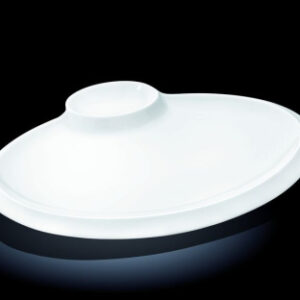 Блюдо овальное 350*270 мм. с соусником, утолщенный край Wilmax /3/12/