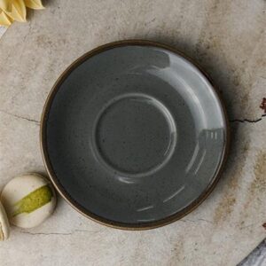 Блюдце 16 см фарфор цвет темно-серый Seasons