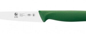 Нож для овощей 100/205 мм. с волн. кромкой, зеленый антибактер. ручка HoReCa Icel /1/