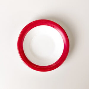 Блюдце d=120 мм. 110 мл. для десерта глубокое вишневый край Браш /1/36/