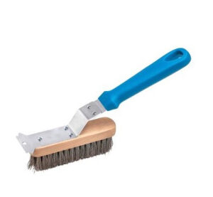 Щетка для гриля  27 см. 17*4 см. со стальной щетиной h=2 см., ручка пластик Gimetal (AC-SPGT) /1/6/