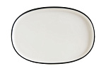 Блюдо овальное 340*230 мм. Линеа Черный, форма Хюгге Bonna /1/6/534/