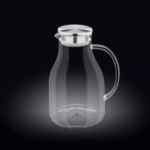 Кувшин 2,5 л. d=90 мм. h=250 мм. с крышкой + сетка нерж Термостекло Wilmax /1/12/