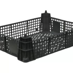 Ящик 400*300*110 мм. для грибов перфорированный, черный /1/160/