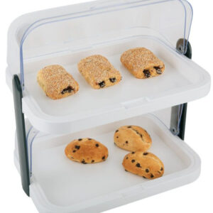 Этажерка для сервировки 2 яруса 44*32 см h=44 см с охлажд. с крышкой Roll-Top белая APS /1/