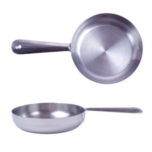 Сковорода порц. d=10 см. h=3 см. 0,25 л. нерж. глубокая с ручкой MGsteel /1/120/