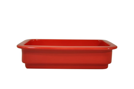 Гастроемкость 1/4 h= 65 мм. 1,7 л. фарфор красная Pillivuyt /1/