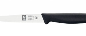 Нож для овощей 100/200 мм. с волн. кромкой, черный PRACTICA Icel /1/