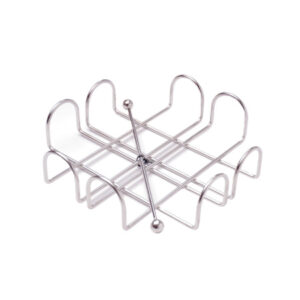 Салфетница 19*19*6,5 см. горизонтальная нерж. (салфетки 33*33 см) с держат. MGsteel  /1/24/ АКЦИЯ