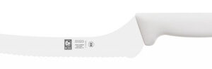 Нож для хлеба 230/360 мм. изогнутый, с волн. кромкой, белый PRACTICA Icel /1/6/