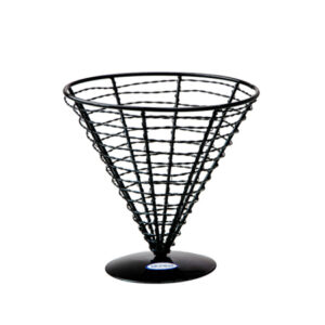 Корзинка для подачи коническая d=180 мм. h=175 мм. 1400 мл. кованное железо, черная MGsteel /1/24/ АКЦИЯ