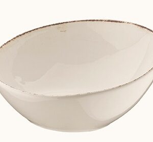 Салатник d=180 мм. 450 мл. h=50/82 мм. скошенный край Ретро коричневый край, форма Ванто Bonna /1/6/516/