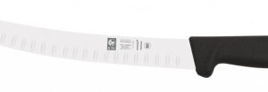 Нож обвалочный 200/330 мм. изогнутый, с бороздками, черный SAFE Icel /1/6/