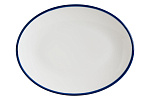 Блюдо овальное 250*190 мм. Линеа Синий, форма Мув Bonna /1/12/960/ ТП