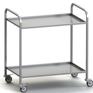 Тележка сервировочная 2-х ярусная 800*600*870 мм. сварная, нерж. MGsteel /1/