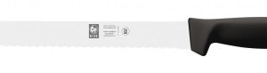 Нож для нарезки 250/400 мм. с волн. кромкой, черный PRACTICA Icel /1/6/