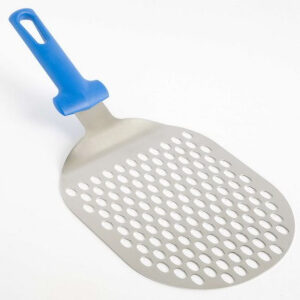 Лопатка для пиццы овальная перфорир. 17,5*21 см. нерж. ручка пластик Gimetal /1/4/