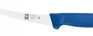 Нож обвалочный 150/290 мм. изогнутый, жесткое лезвие, синий Poly Icel /1/