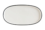 Блюдо овальное 210*100 мм. Линеа Черный, форма Хюгге Bonna /1/12/