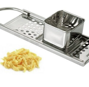 Терка 34*11 см. нерж. плоская для изготовления лапши (шпецле) с держателем для теста Tellier /1/6/