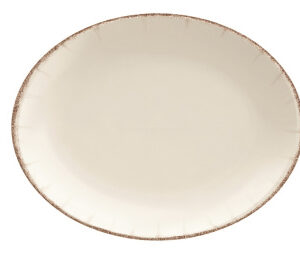 Блюдо овальное 310*240 мм. Ретро коричневый край, форма Мув Bonna /1/6/582/