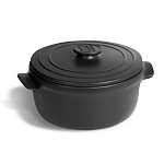 Кастрюля 0,6 л. керам. d=13,5 см. h=10 см. с крышкой черная Emile Henry /1/2/