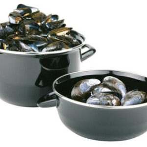 Кастрюля 2,6 л. нерж. d=20 см. h=17 см. для мидий черная APS /1/6/