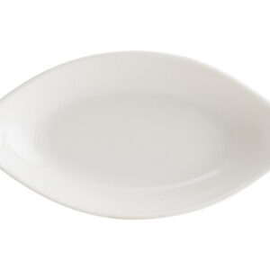 Блюдо для запекания и подачи 220*110 мм. овальное с ушками Белый, форма Оптива Bonna /1/12/1152/