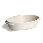 Форма для запекания и подачи 600 мл. 195*135 мм. h=50 мм. овальная с ушками бежевая керам Emile Henry /1/3/