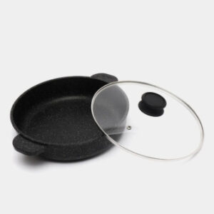 Сковорода d=26 см. h=7,4 см. 3 л. алюм.с антиприг.покрыт. с кр. с 2 ручк. в крапин /1/