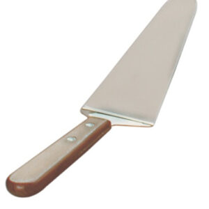 Лопатка 26 см. изогнутая раб. часть 12,5*6 см. нерж. с дерев. ручкой MGsteel /1/144/