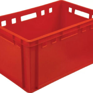 Ящик 600*400*300 мм. для мяса Е3 прямой сплошной, красный (крышка 76402) /1/28/