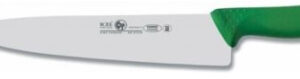 Нож поварской 250/390 мм. Шеф узкое лезвие, зеленый антибактер. ручка HoReCa Icel /1/6/